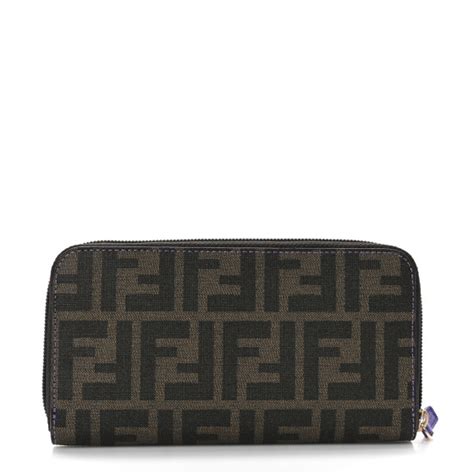 fendi vitello elite zip-around wallet|FENDI Zucca Spalmati Vitello Elite Zip Around Wallet Tobacco .